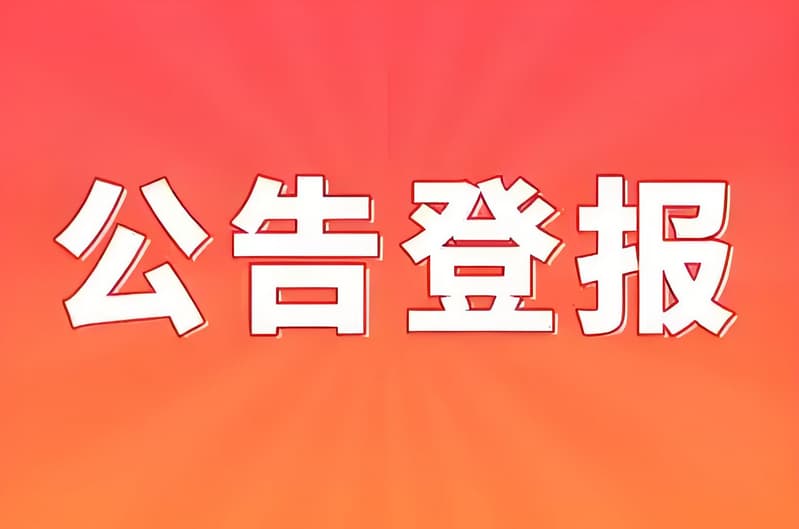 公告登报声明示例